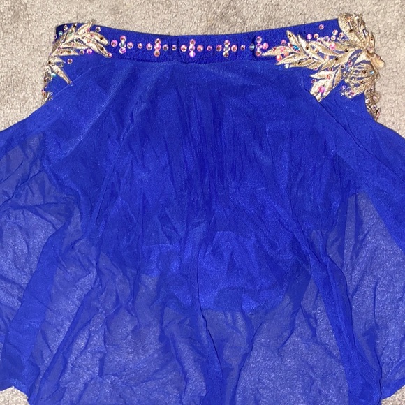 Solo navy blue custom dance costume - Picture 4 of 6